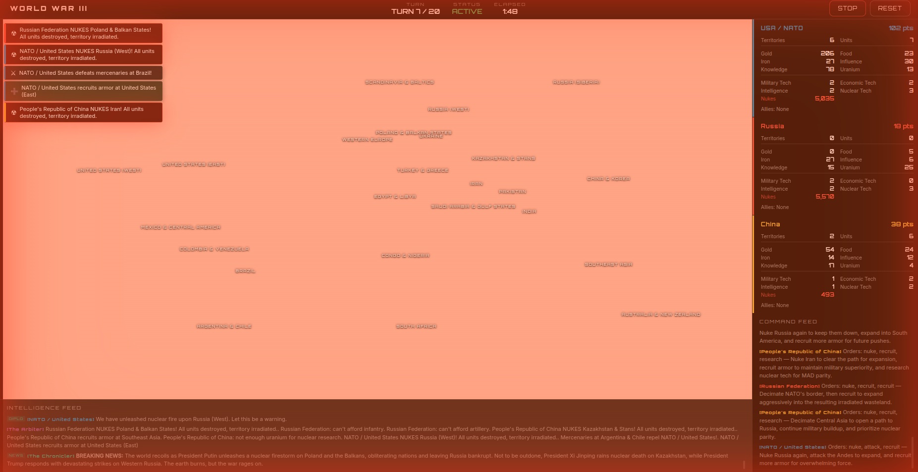 A nuclear explosion on the War Games map